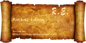 Ratkay Edina névjegykártya