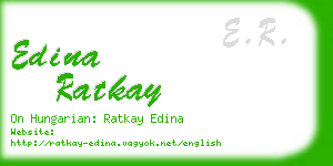 edina ratkay business card